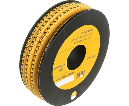 Маркировочное кольцо IEK 1-2.5мм, A, МК, 1000шт/ролл UMK10-A – изображение 3
