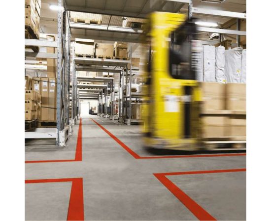 Лента ПВХ для разметки Mehlhose GmbH толщина 150 мкм цвет красный KMSR10033 – изображение 3