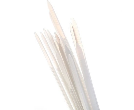 Нейлоновые стяжки FORTISFLEX КСС 4х370 мм белый 100 штук 49400 – изображение 4