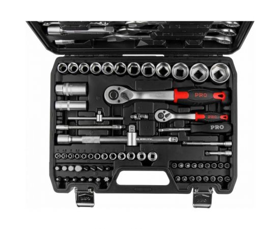 Набор инструментов STARTUL 1/4 , 1/2 6 граней 82 предмета PRO Stuttgart PRO-082S – изображение 4