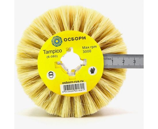 Щетка-валик волокнистая по дереву 6-080 Тампико 100 мм на щеточные шлифмашины ОСБОРН PLM.RB10010019TAM – изображение 5