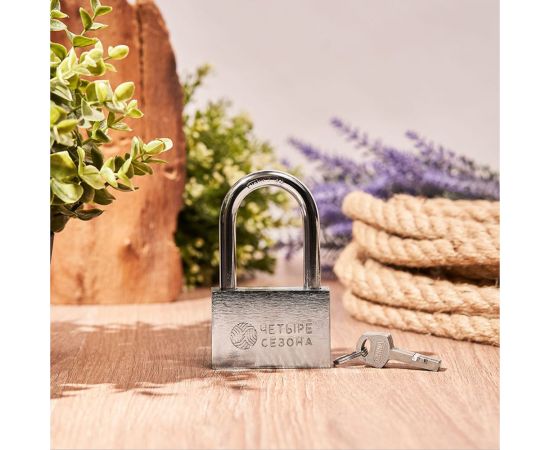 Навесной замок ЧЕТЫРЕ СЕЗОНА Сталь 70 мм, длинная дужка 79-0047 – изображение 6
