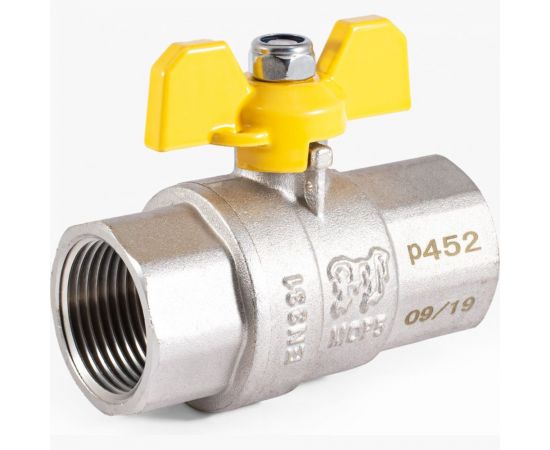 Шаровой кран для газа PROFACTOR PF GAS ручка бабочка, в/в 1 дюйм PF GBV 335 