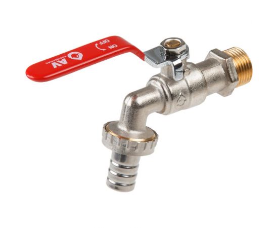 Водозаборный кран AV Engineering со штуцером 1/2" никелированный AVE166012 