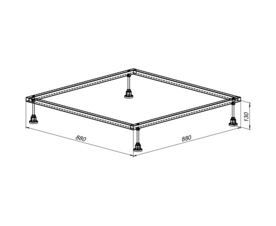 Каркас для литьевого поддона Aquanet 900x900 мм 00267175 