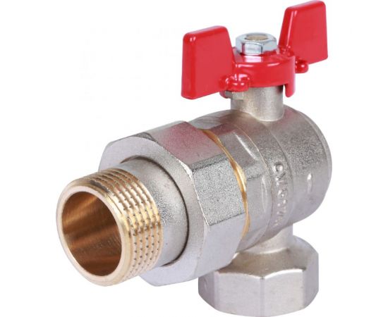 Шаровой кран угловой с американкой ROMMER 1"", ВН/НР, RBV-0006-0610225, RG008UB5BOHQSP 