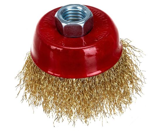 Щетка-чашка (65 мм; М14; латунь) для УШМ vertextools 12300-065 