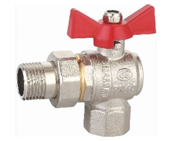 Шаровой кран EUROS Grand угловой с американкой (ручка-бабочка), 3/4"" ВР-НР EU.YT1288040 34_k 