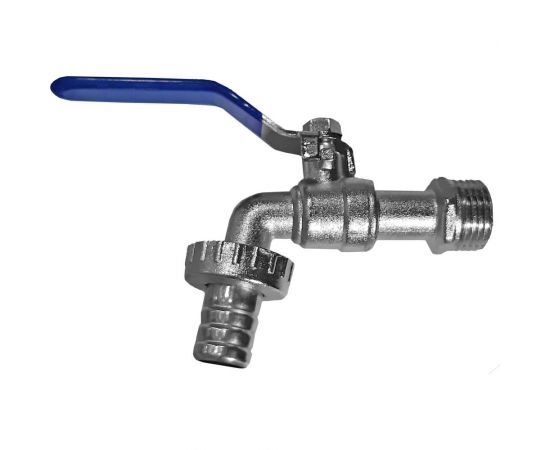 Шаровой кран AQUALINK водоразборный, под шланг, 3/4 Wh ручка ECO 3966 