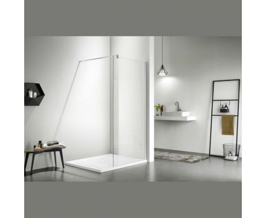 Душевая перегодка Aquatek AQ NAR 6310-90 Walk in с держателем, 900x2000 мм, профиль хром, прозрачное стекло 00000124170 