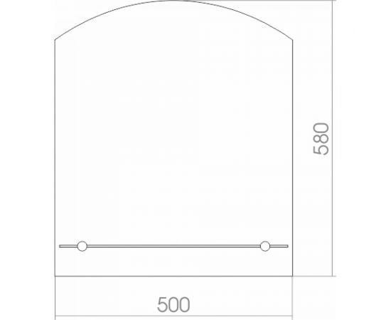 Зеркало MIXLINE "Шанс" 500х580 с полкой 525479 – изображение 2