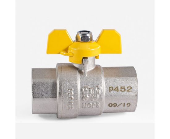 Шаровой кран для газа PROFACTOR PF GAS ручка бабочка, в/в 1 дюйм PF GBV 335 – изображение 2