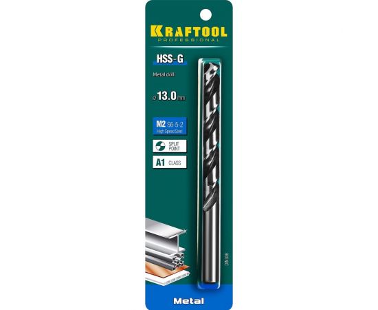Сверло по металлу HSS-G сталь М2 (13х151 мм) Kraftool 29651-13 – изображение 2