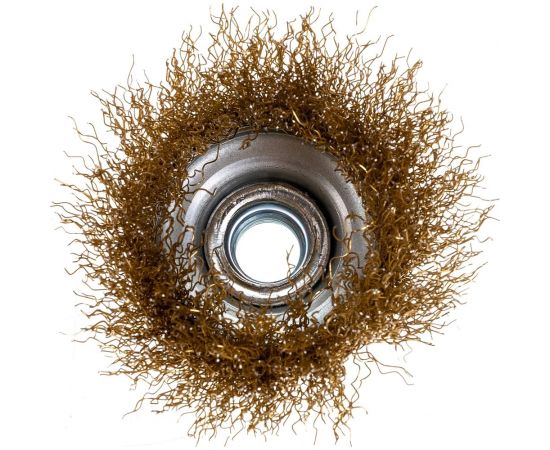 Щетка-чашка (65 мм; М14; латунь) для УШМ vertextools 12300-065 – изображение 2