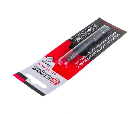 Сверло по стеклу квадро победитовое (1 шт; 6 мм) Strong СTC-04340006 – изображение 2