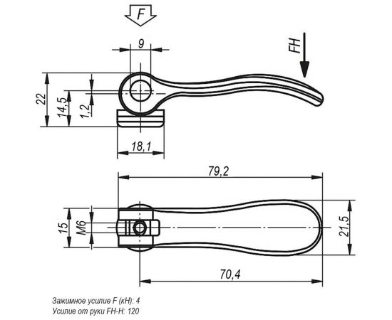 Эксцентриковая рукоятка KIPP K0005.1501106 – изображение 2
