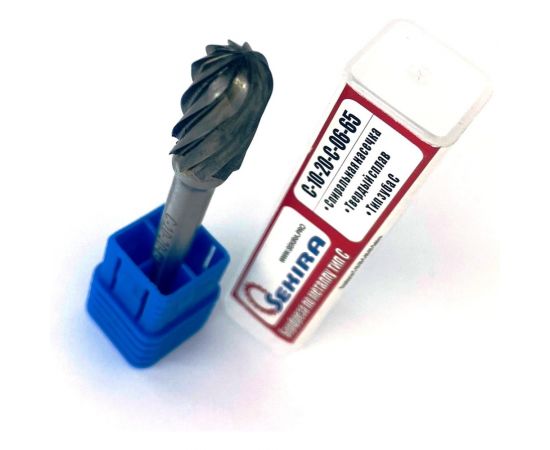 Бор-фреза твердосплавная сфероцилиндрическая C-10-20-С-06-65 по металлу Sekira 00-00017776 – изображение 2