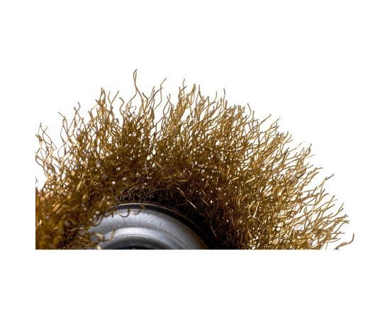 Щетка-чашка (65 мм; М14; латунь) для УШМ vertextools 12300-065 – изображение 3