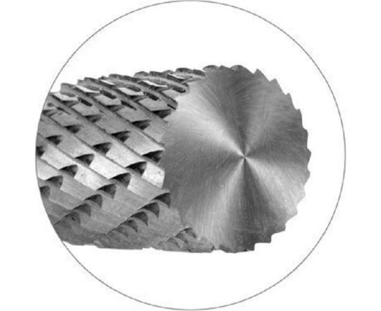 Борфреза (шарошка) по металлу твердосплавная цилиндрическая с гладким торцом, тип А 16х25х6 мм S.E.B. 407SL-A1625 – изображение 3