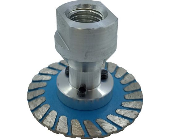 Диск алмазный отрезной Турбо с фланцем 50 мм, М14 TRIO-DIAMOND FHQ440 – изображение 4