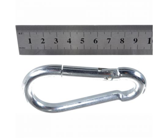 Усиленный карабин Стройбат DIN 5299C 10мм белый цинк 5 шт 308600 – изображение 4