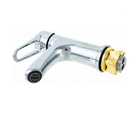 Монолитный смеситель для раковины умывальника G-lauf, хром NUD1-A045 – изображение 6