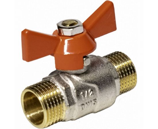 Шаровой кран EUROS (ручка-бабочка) 1/2" наружная - наружная резьба EU.YT1286030 12_k 