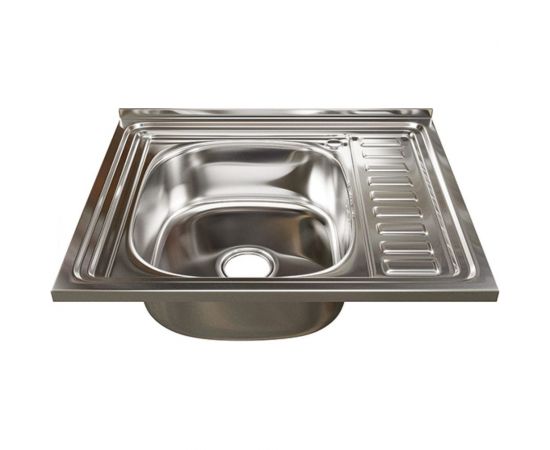 Мойка mixline 50х60х16 см, 0.6, левый выпуск 3 1/2, с сифоном 538192 