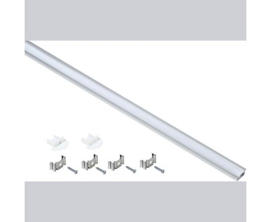 Алюминиевый профиль IEK для LED ленты 2207, встраиваемый, трапециевидный, 2м, комплект аксессуаров, опал LSADD2207-SET1-2-V4-1-08 