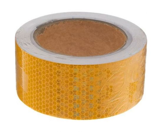 Светоотражающая самоклеящаяся лента СИМАЛЕНД желтая, 5 см х 10 м 5155980 