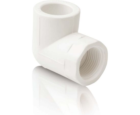 Уголок с пластиковой резьбой Blue Ocean полипропиленовый, ВР - PPRF/90E/PPR-FTW-20х1/2 