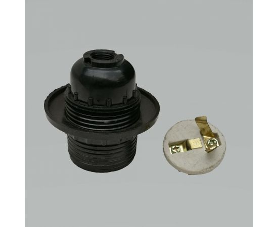 Карболитовый патрон REV с кольцом, Е27, черный 24610 7 