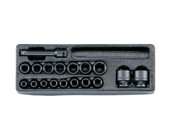 Набор ударных головок в ложементе (22 предмета; 10-32 мм) HONITON IK-A400220B 