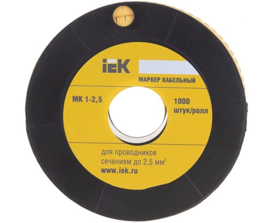 Маркировочное кольцо IEK 1-2.5мм, 6, МК, 1000шт/ролл UMK10-6 