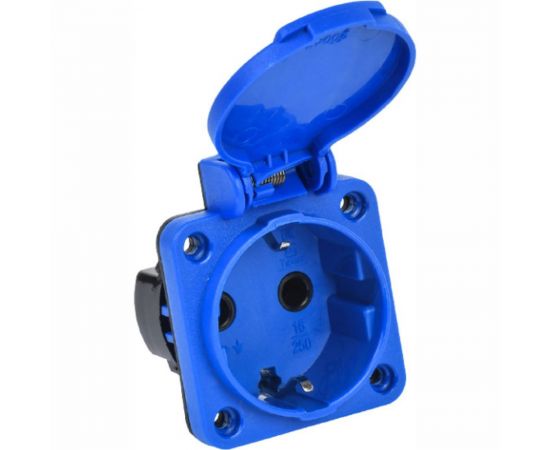 Панельная розетка IEK MAGNUM SCHUKO РП12-3, IP54, синий PSN71-016-3-2-54-K07 
