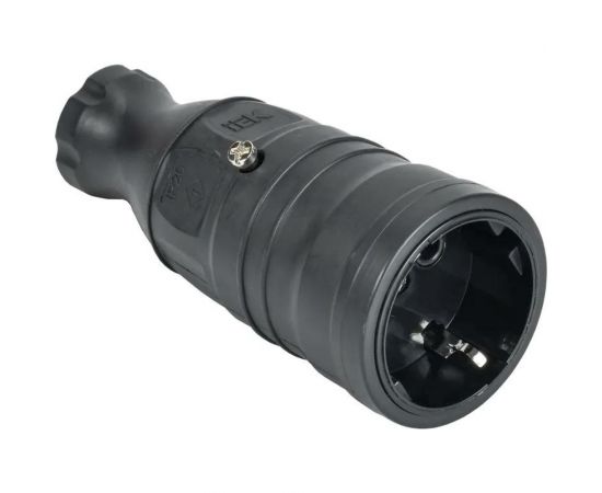 Переносная розетка IEK Omega рбп14-1-0м ip20, черная OM-KR20-16-20-P1-00-K02 