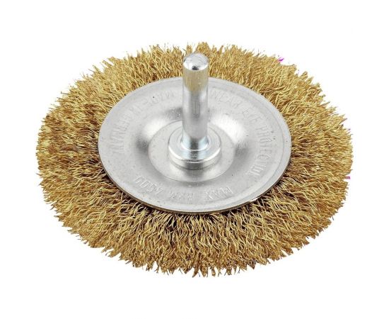 Щетка плоская для дрели 75 мм латунь kwb 609313 