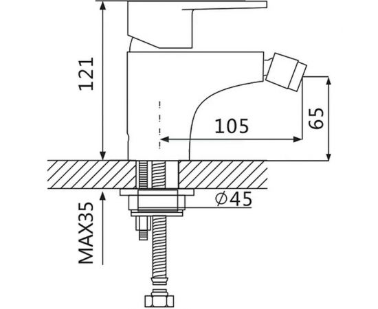 Смеситель для биде OUTE T20305 – изображение 2