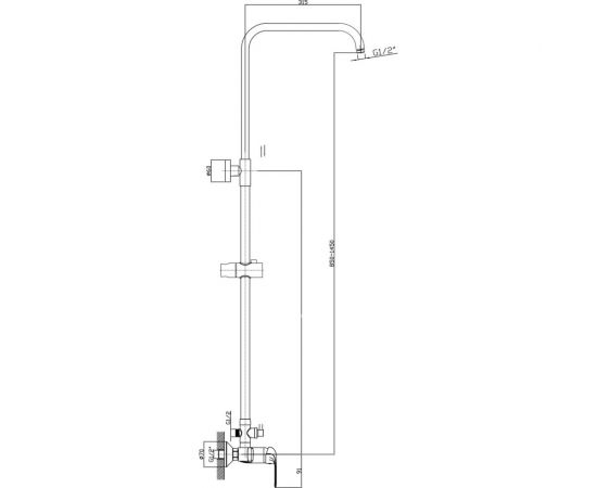 Тропическая душевая система со смесителем для душа RUSH хром ST4235-10 – изображение 2