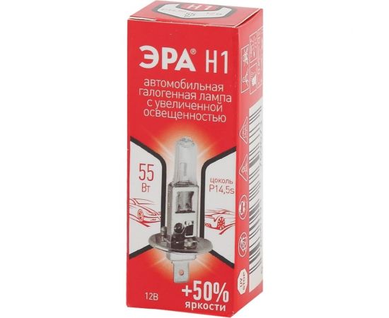 Автолампа ЭРА, H1 12V 55W 50% P14,5s лампа головного света, противотуманные огни 100/800/19200, Б0036773 – изображение 4