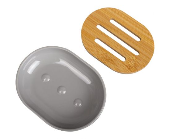 Мыльница Аквалиния Gray пластик, бамбук PS0112FA-SD – изображение 4