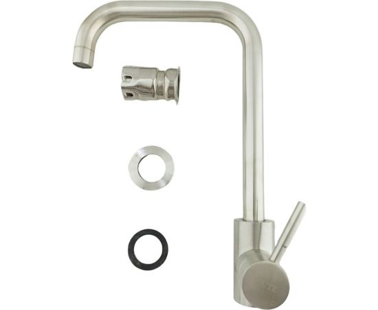 Смеситель для кухни OUTE матовый хром, однорычажное управление, поворотный излив T40313B-3 – изображение 6