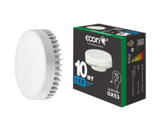 Светодиодная лампа ECON LED GX 10Вт 4200K GX53 ES 7810530 
