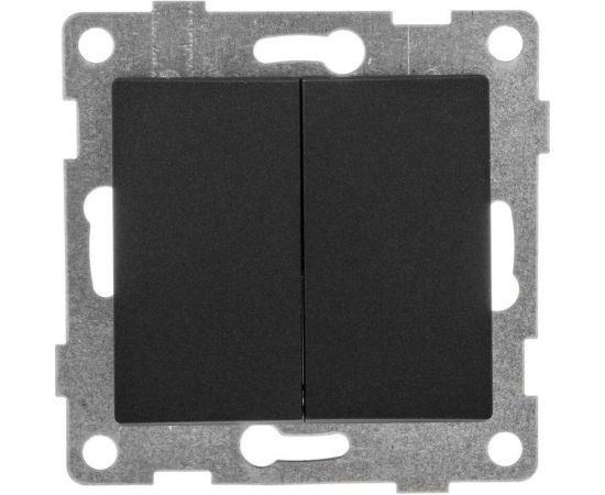 Проходной механизм выключателя (переключателя) GUSI Electric Ugra для двух цепей (2кл), скрытая установка, 10А, 250В. Цвет: графит С11В8-010 