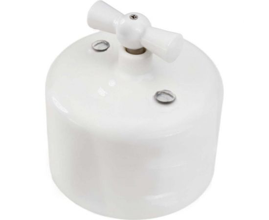 Выключатель Bironi 2кл. R, керамика, цвет белый R1-212-01 