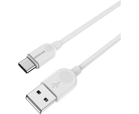Кабель USB Borofone BX14 для Type-C, 3.0А, длина 2м, белый 821522 