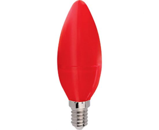 Светодиодная лампа Ecola candle LED color 6,0W 220V E14 Red свеча Красная матовая колба 103x37 C4TR60ELY 