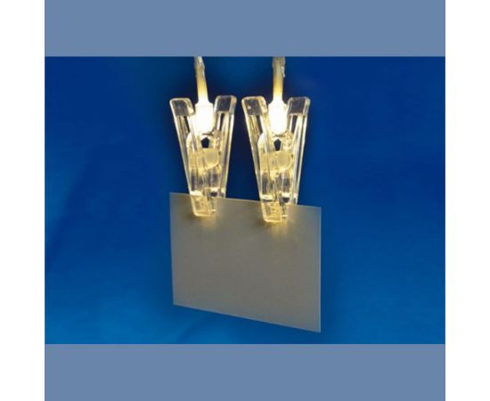 Светодиодная гирлянда на батарейках Uniel ULD-S0200-010/STB/2AA WARM WHITE, IP20, CLIPS, 2AA UL-00005484 