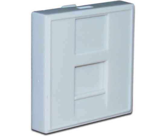 Вставка 45x45 на 1 кейстоун, со шторкой, маркировкой, белая, TWT-SIP-23N-WH 