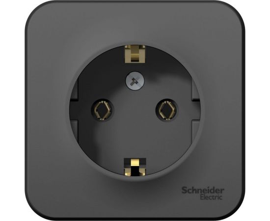 Наружная розетка Schneider Electric Blanca Антрацит, с заземлением, без шторок, 16А, 250В SE BLNRA010116 